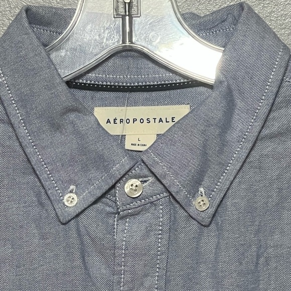 Aeropostale Long Sleeve Button Down Dress Shirt Business Casual Preppy Large - Picture 4 of 6